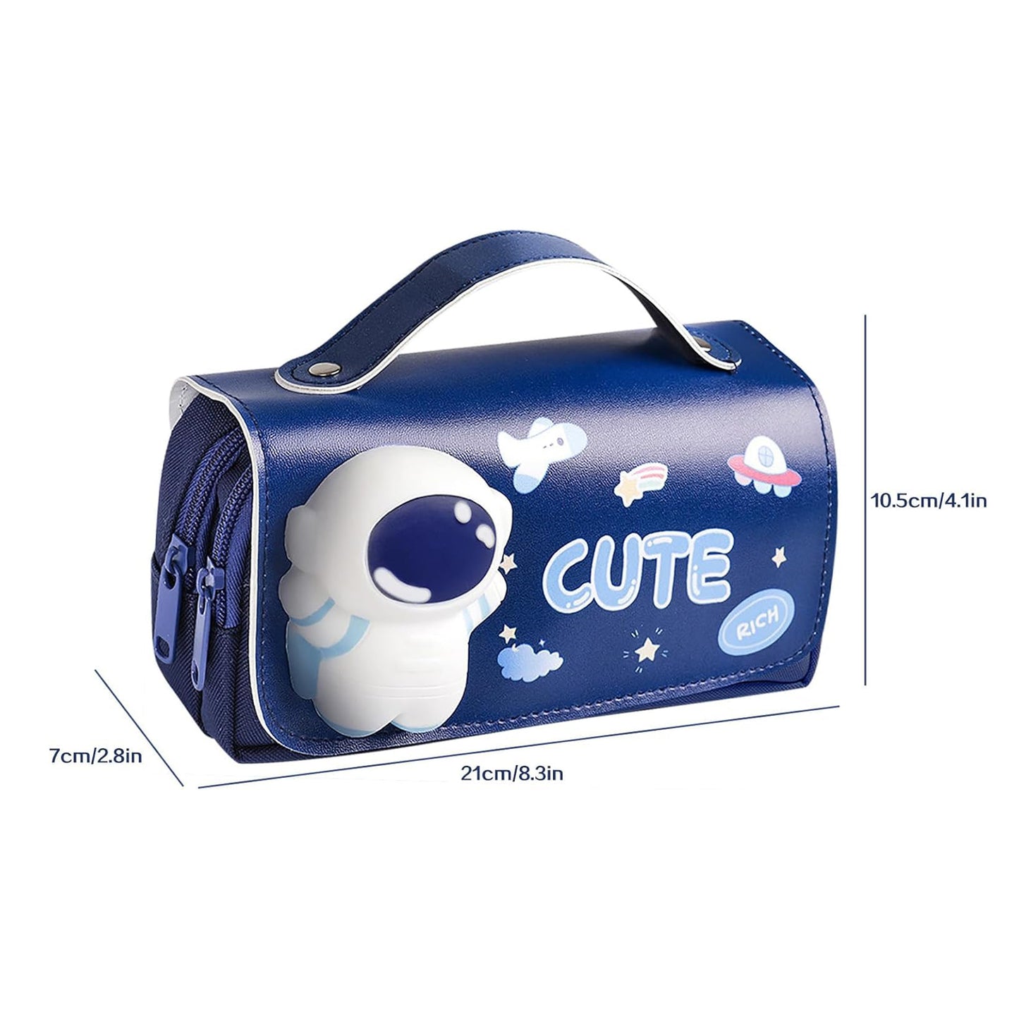 Cute Astronaut Style Pencil Pouch Big Pencil Case Zipper