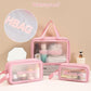 Pvc Cosmetic Pouch Make Up Wash Bag Set Of 3