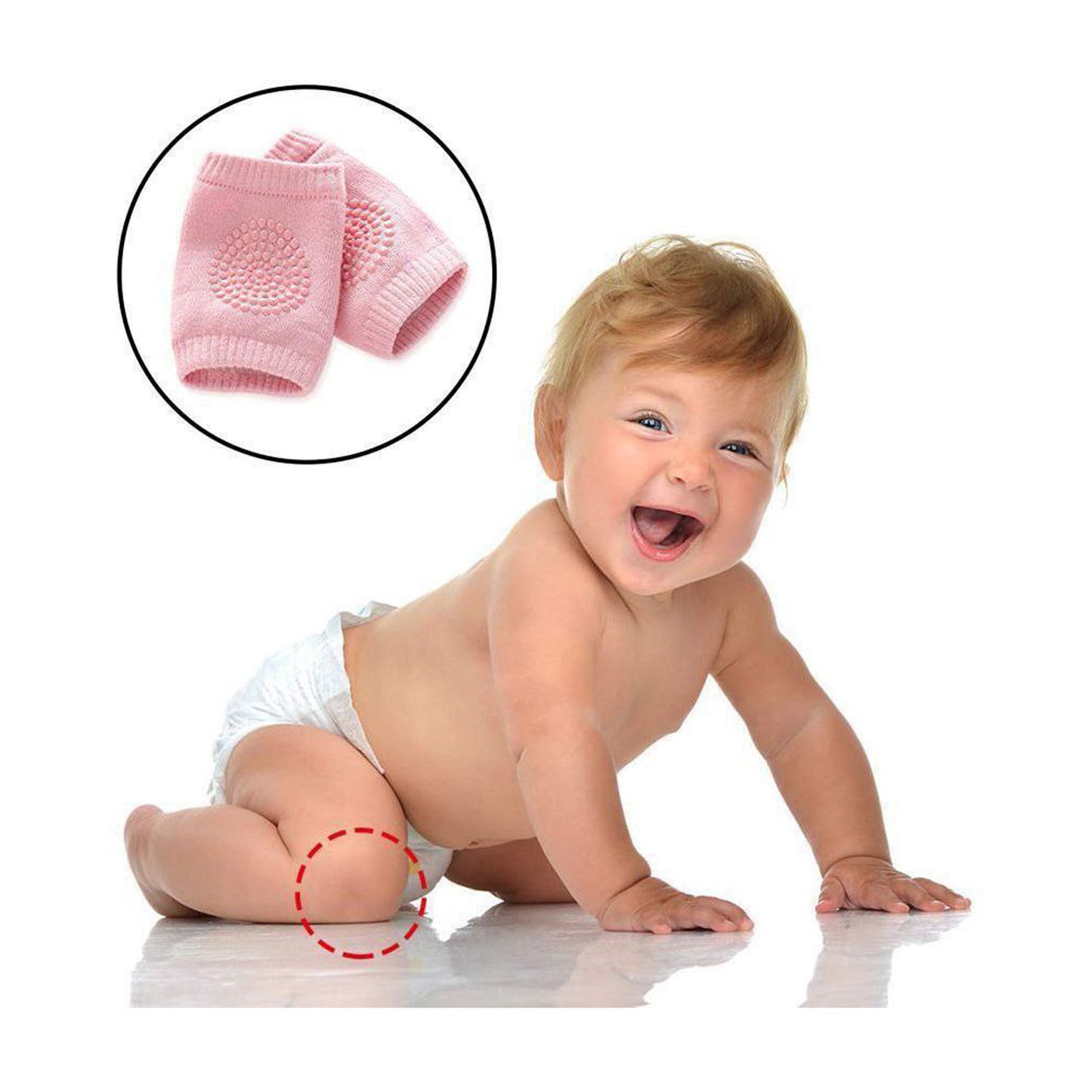 Non Slip Anti Skid Grip Cotton Socks For Crawling Knee Pad (5 Pair)