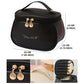 Stylish Toiletry Brush Large Capacity Leather Cosmetic Organizer With Handle