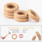 Wooden & Silicone Baby Teether BPA Free