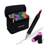 Dual Tip Colorful Art Markers Sketch Pens 120 Colours With Carrying Case