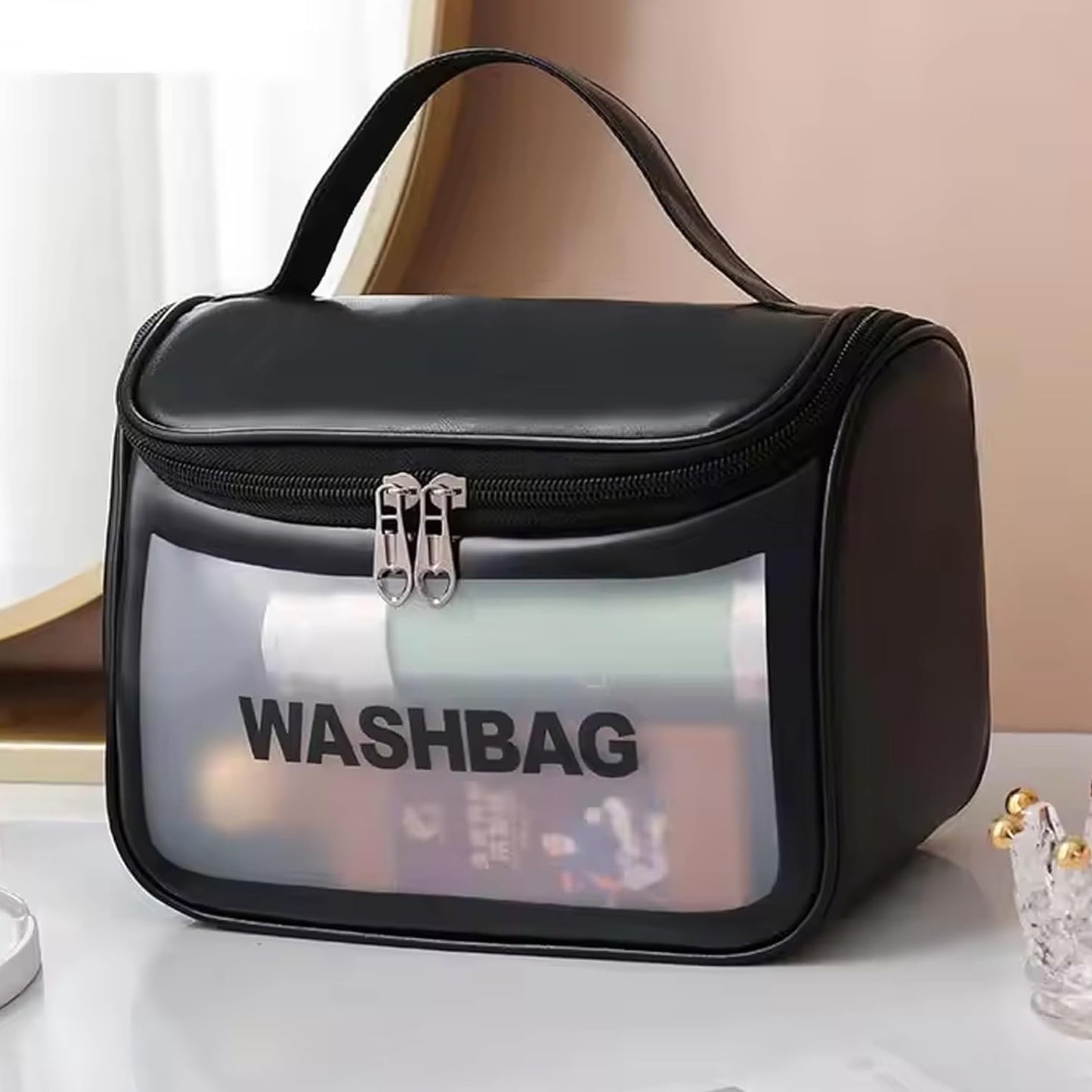 Black Portable Travel Cosmetic Bag