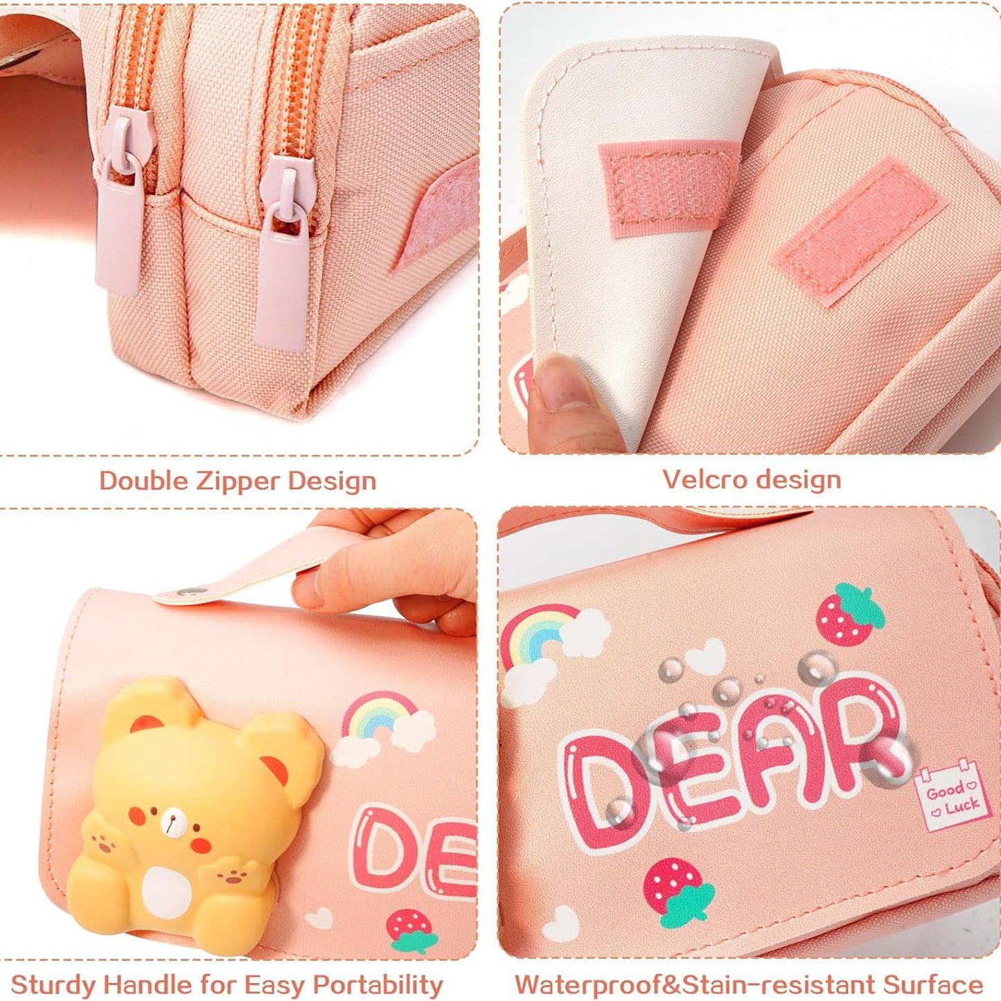 Dear Style Pencil Pouch Big Pencil Case Zipper