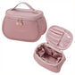 Portable Leather Cosmetic Storage Bag With Handle