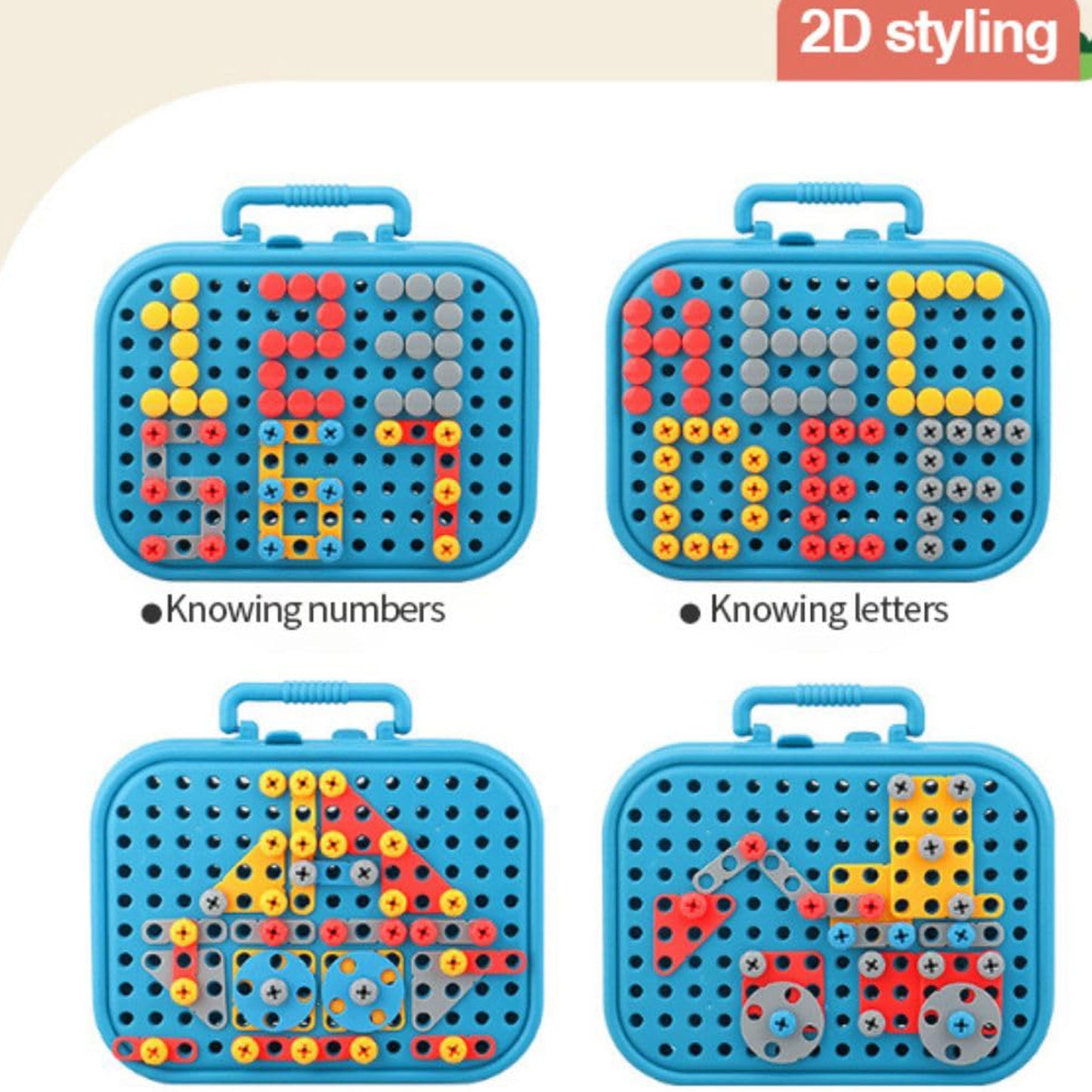 Creative Space Screw Puzzle Suitcase Toy Set