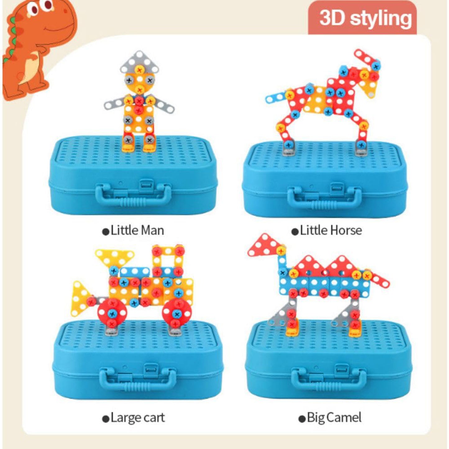 Creative Space Screw Puzzle Suitcase Toy Set