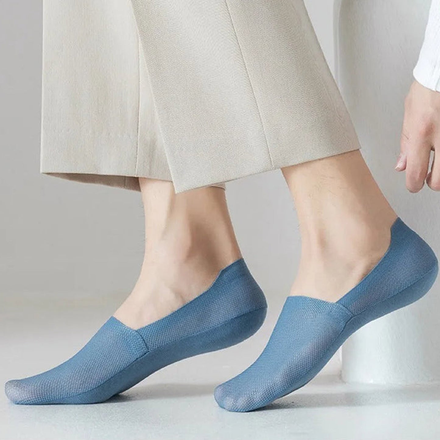 Men’s Imported Mesh Anti-Slip Loafer Socks