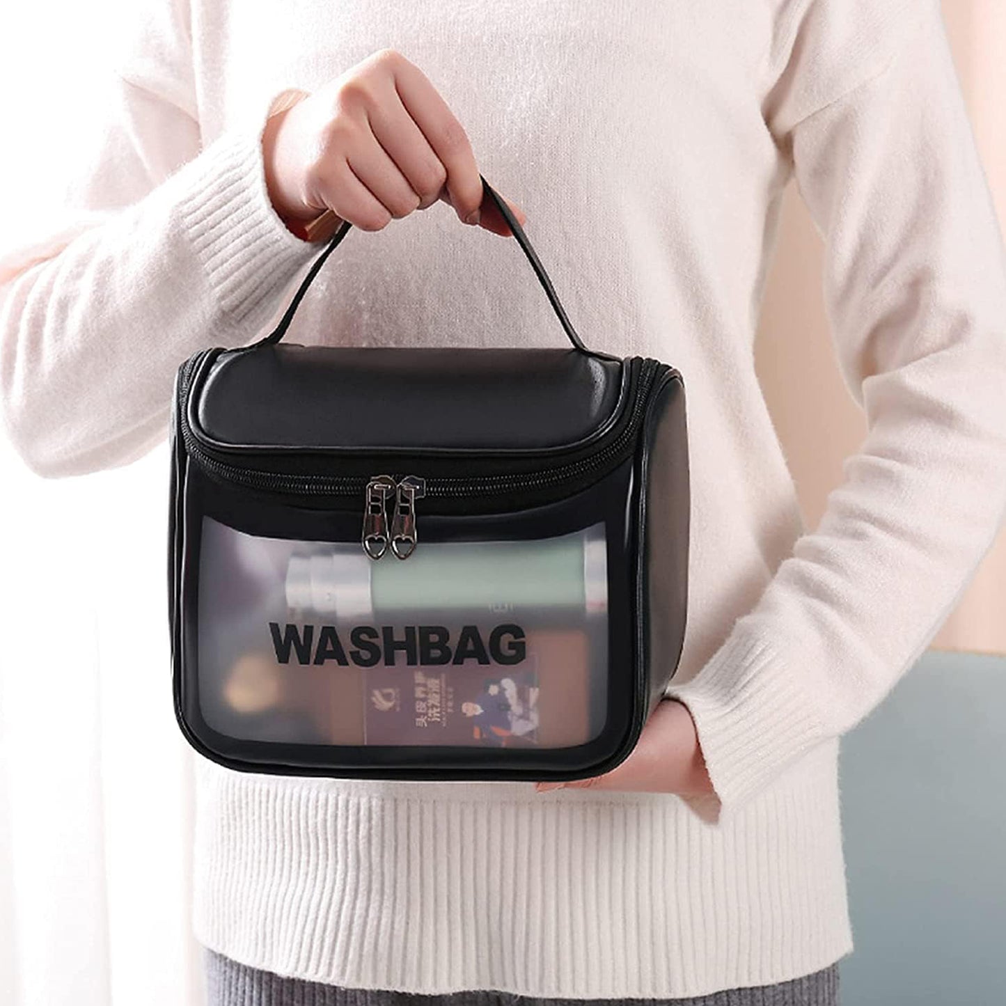 Black Portable Travel Cosmetic Bag