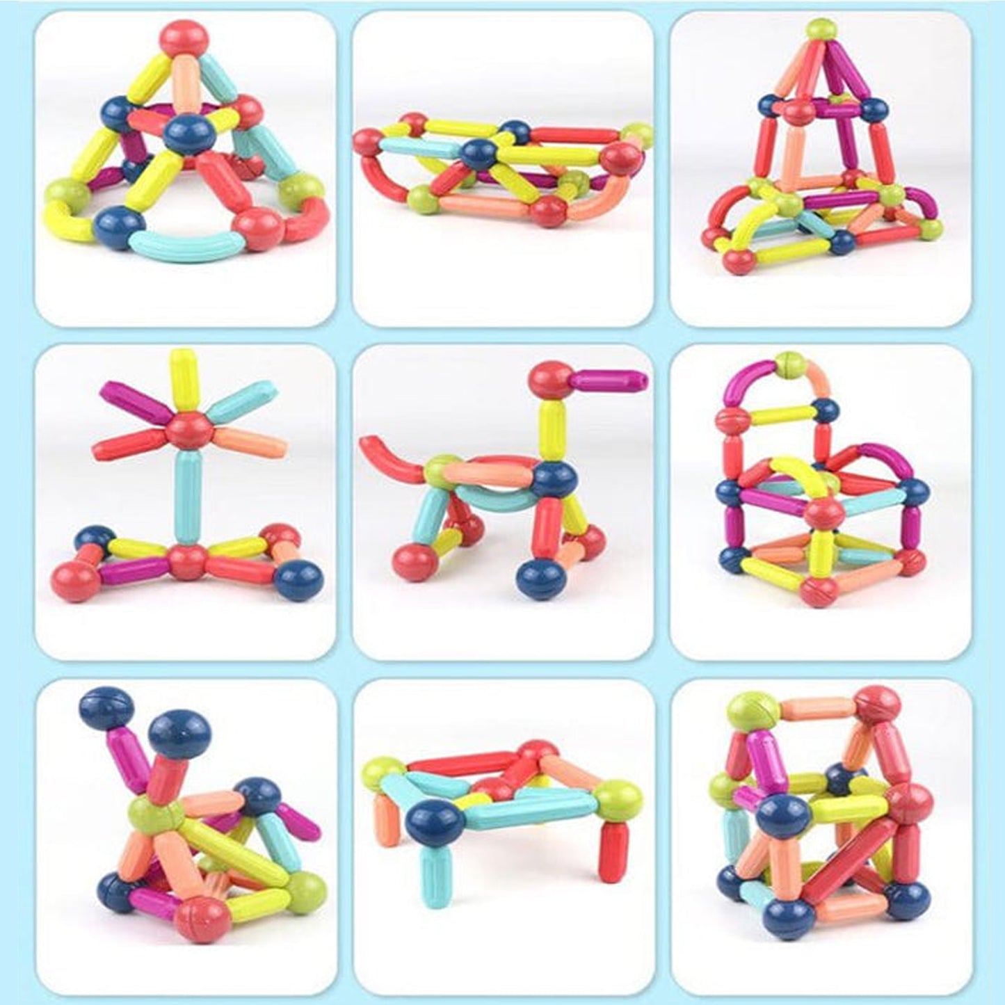 Magnetic Sticks Building Blocks Kids Toys (25 Pcs Sticks-Ball)