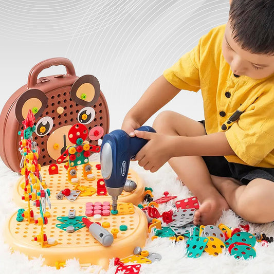 Creative Screw Puzzle Suitcase Toy Set For Kids