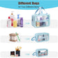 Pvc Cosmetic Pouch Make Up Wash Bag Set Of 3