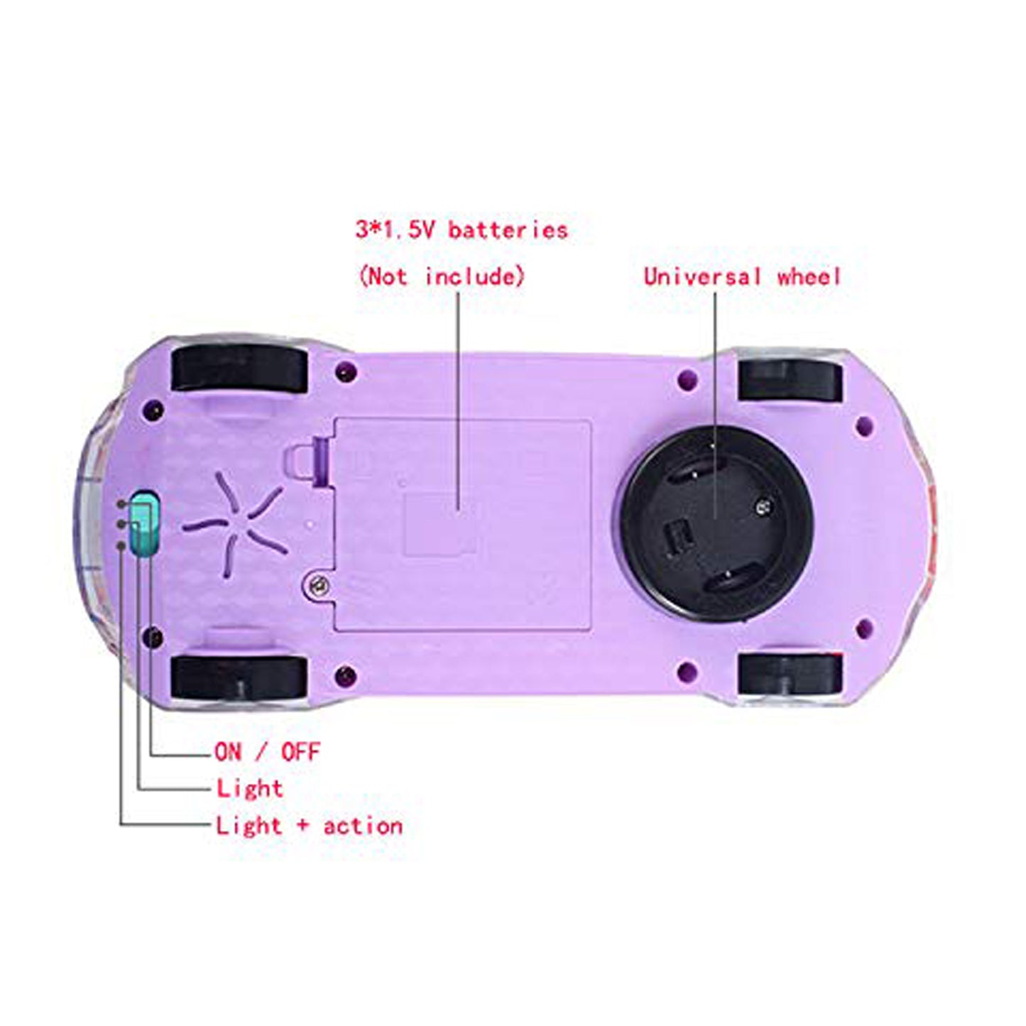 Transparent 360° Rotating Racing Car Toy For Kids