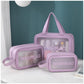 Pvc Cosmetic Pouch Make Up Wash Bag Set Of 3