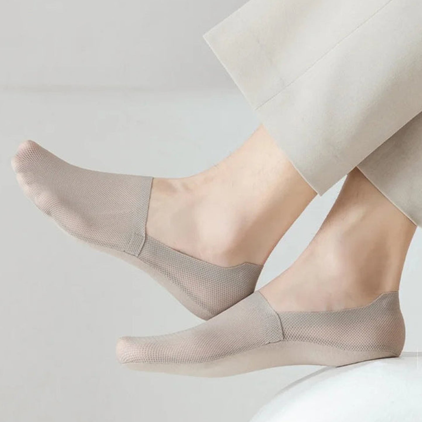 Men’s Imported Mesh Anti-Slip Loafer Socks