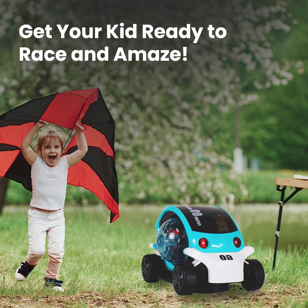 360° Stunt Car With Music & Lights – Bump & Go Toy