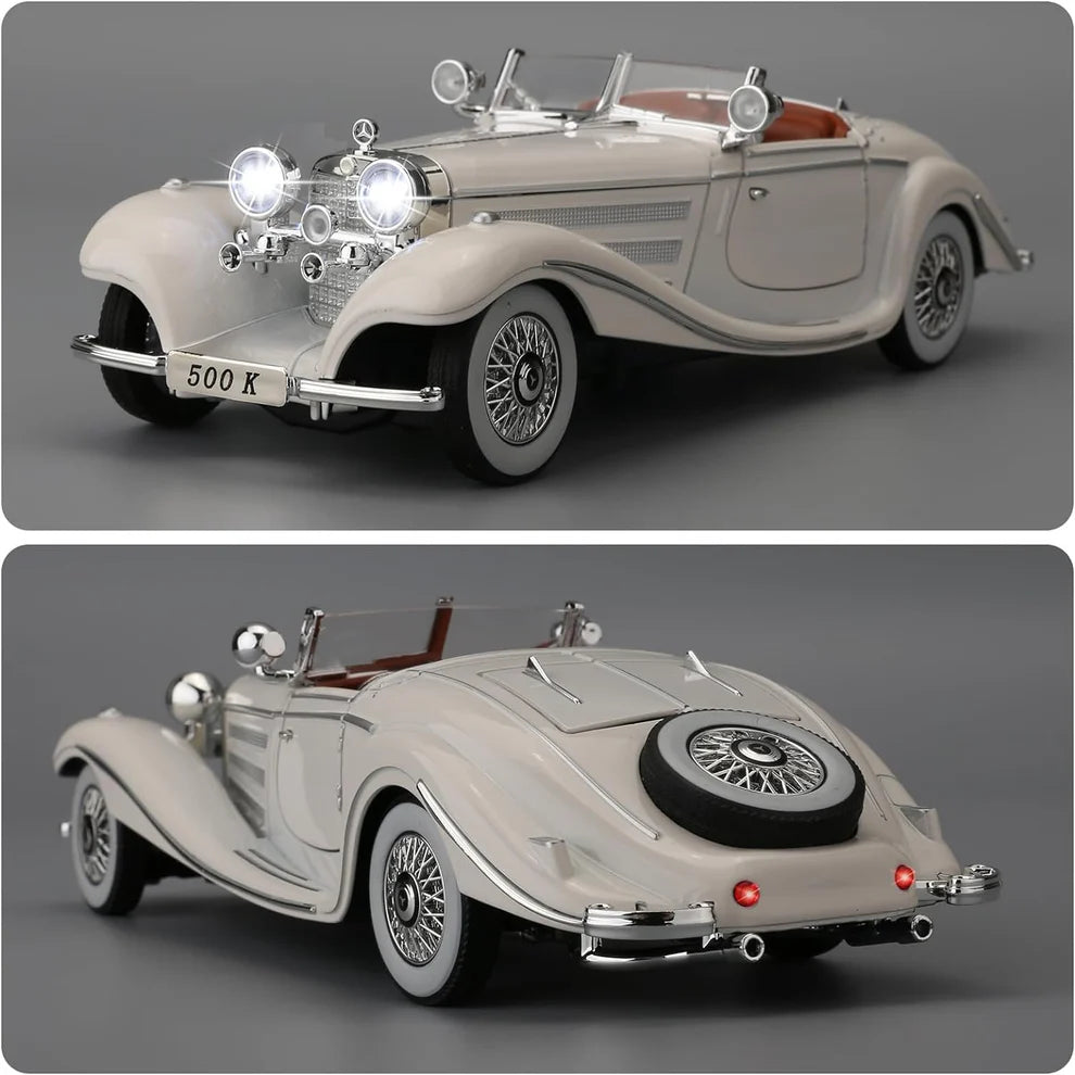 Mercedes-Benz 500K Diecast Pull-Back Toy Car