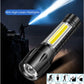 Waterproof Portable Led Flashlight Usb Rechargeable 3 Modes Light Flashlight - ( 2 Pack )