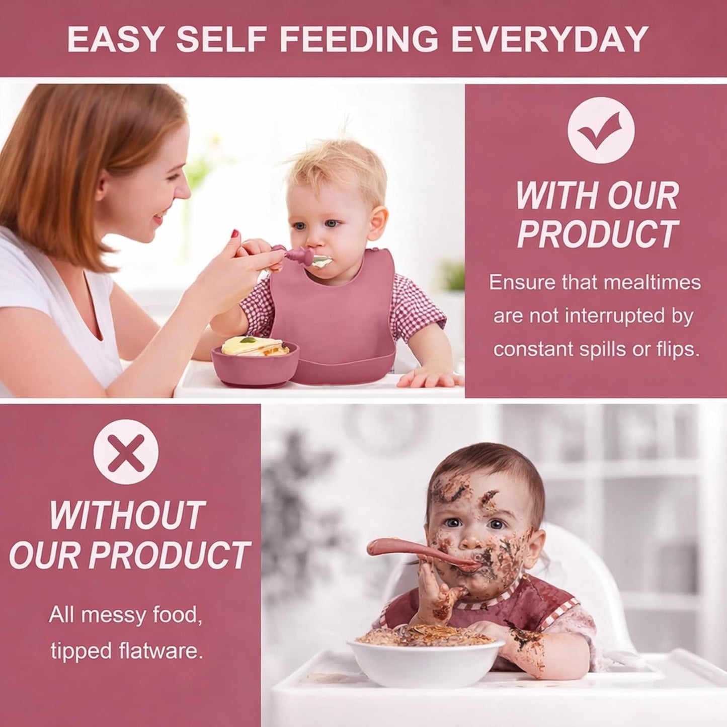 Silicone Baby Feeding Set 6 Pcs – Weaning Kit