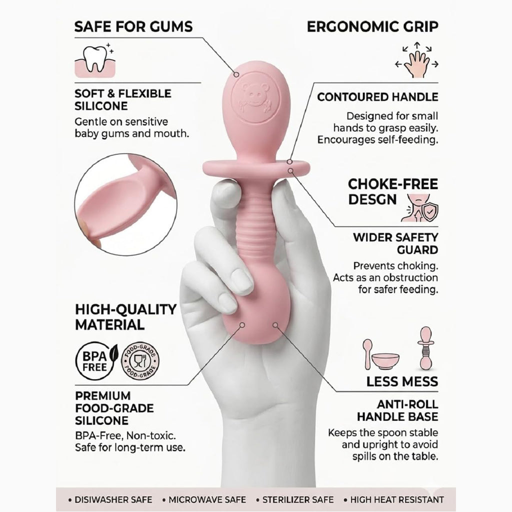Baby Silicone Spoon & Fork Set