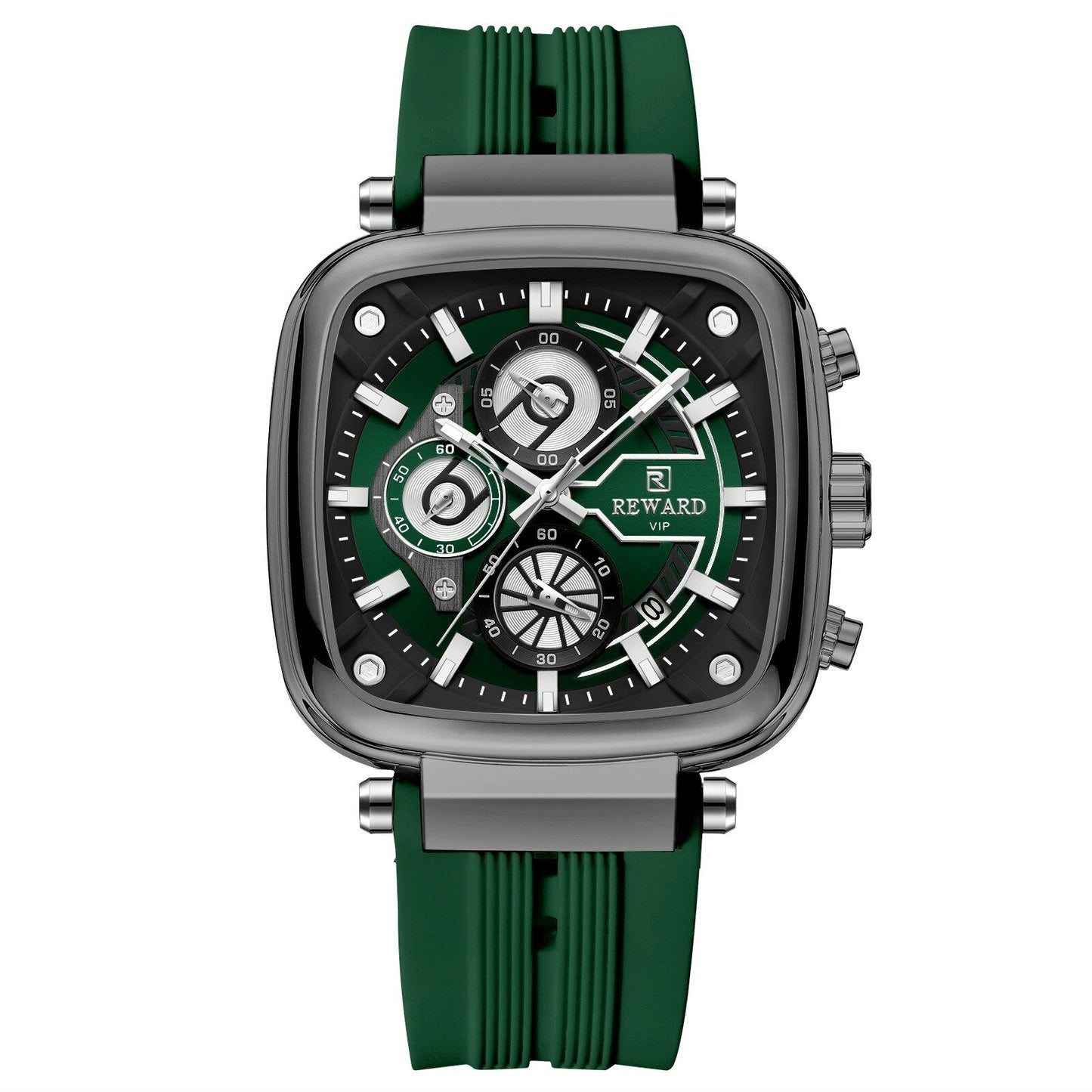 Reward VIP Analog Green Square Dial Men's Watch