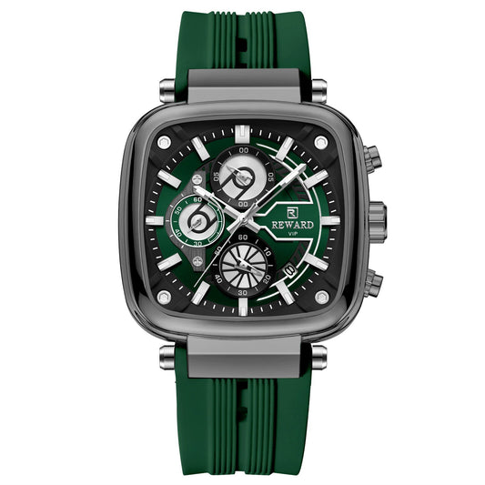 Reward VIP Analog Green Square Dial Men's Watch