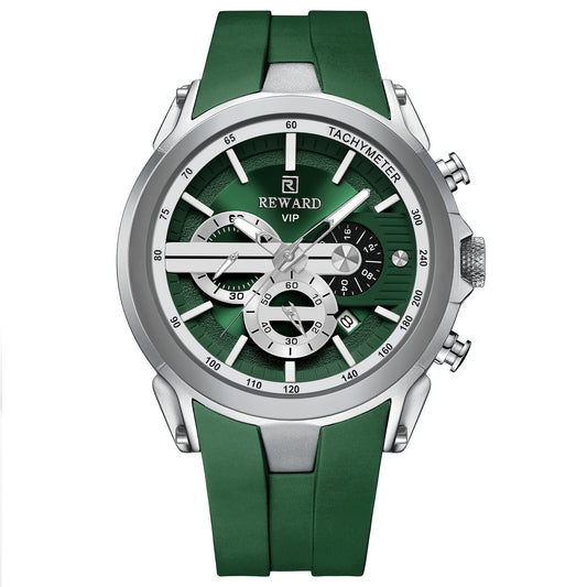 Reward VIP Chronograph Men’s Quartz Watch – Green Dial Edition