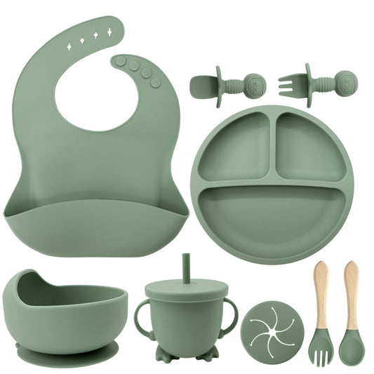9P Silicone Baby Feeding Set