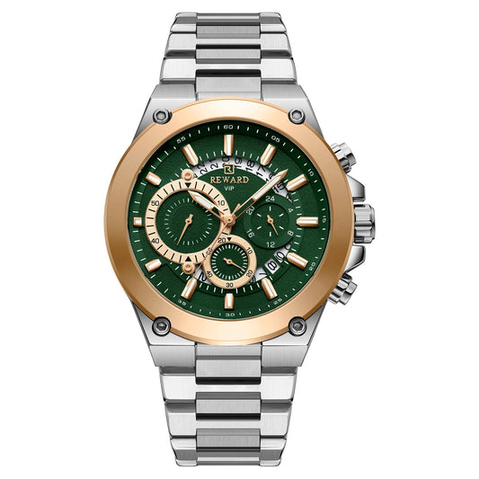 Reward Premium Men's Sport Chronograph Watch (Green Dail)