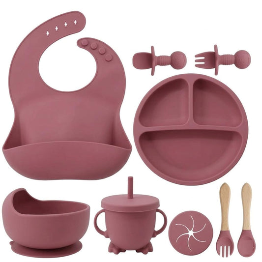 9P Silicone Baby Feeding Set