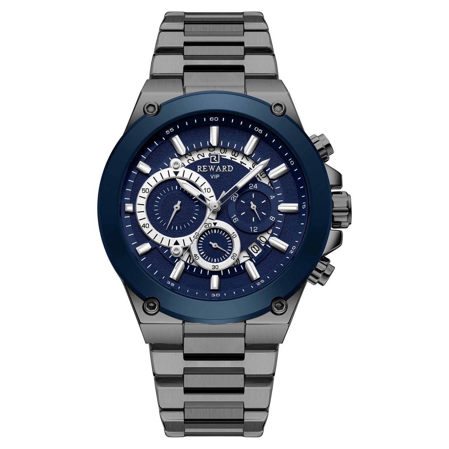 Reward Premium Men's Sport Chronograph Watch (Blue Dail)
