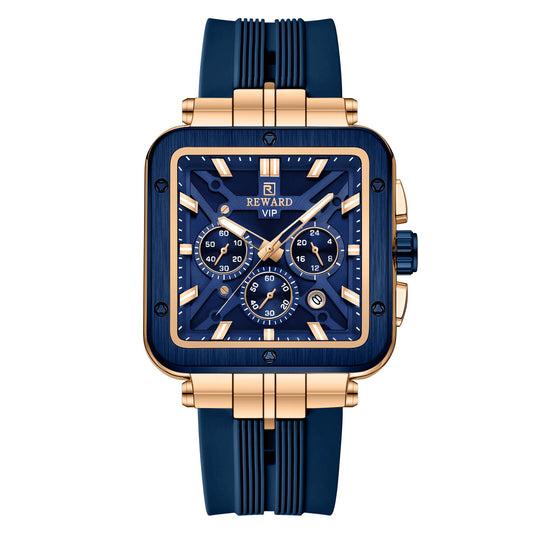 Reward VIP New Edition Chronograph Men’s Quartz Watch – Blue Sqare Dial