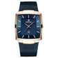 Reward Premium Minimalist Rectangular Mesh Strap Quartz Watch – Blue & RoseGold