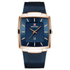 Reward Premium Minimalist Rectangular Mesh Strap Quartz Watch – Blue & RoseGold