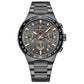 Men's Chronograph Quartz Watch – Gunmetal & Black Edition