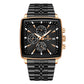 Reward Square Black & Rose Gold Multi-Function Men's Watch