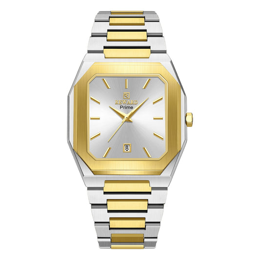 Reward Prime Men's Analog Quartz Watch – Golden & Silver