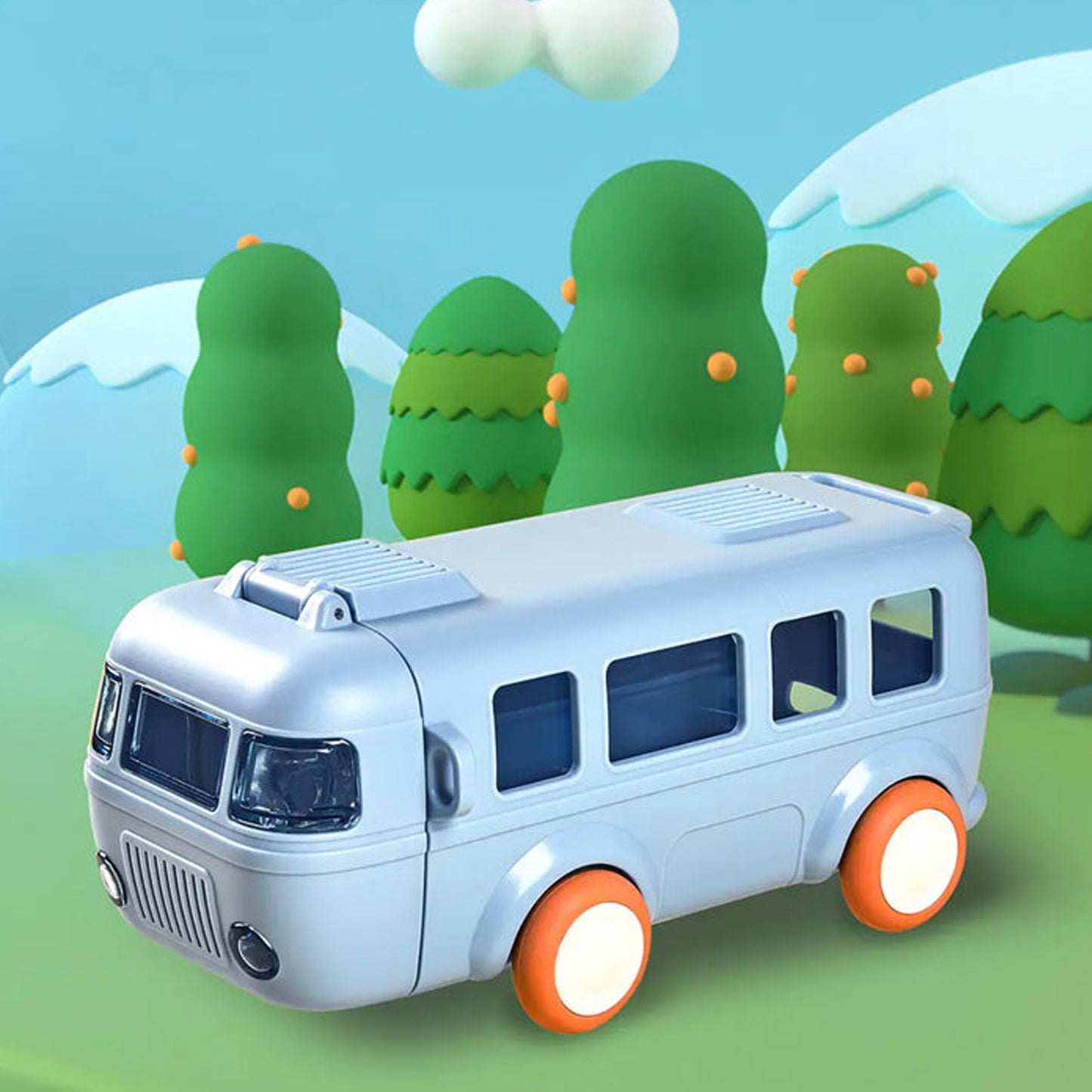 Cute Bus Adventure 500ml Sipper Water Bottle