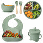 6Pcs Silicone Baby Feeding Set