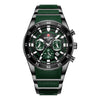 Reward VIP Luxury Chronograph Men’s Quartz Watch – Green Dial Edition