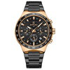 Men's Chronograph Quartz Watch – Rose Gold & Black Edition