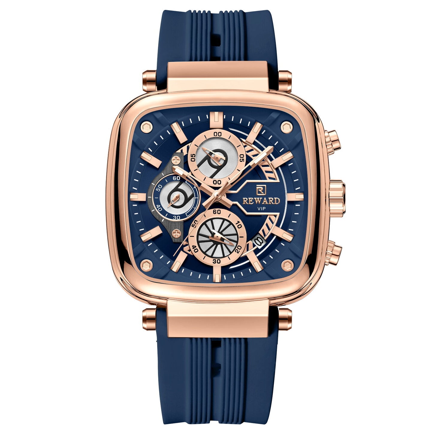 Reward VIP Analog Blue Square Dial Men's Watch