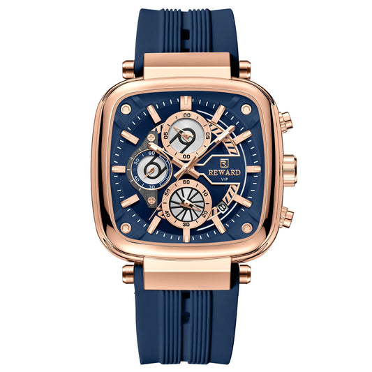 Reward VIP Analog Blue Square Dial Men's Watch