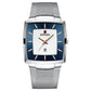 Reward Silver & Blue Rectangular Luxury Quartz Watch For Men