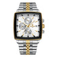 Reward Square White Dial Multi-Function Watch For Men