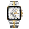 Reward Square White Dial Multi-Function Watch For Men