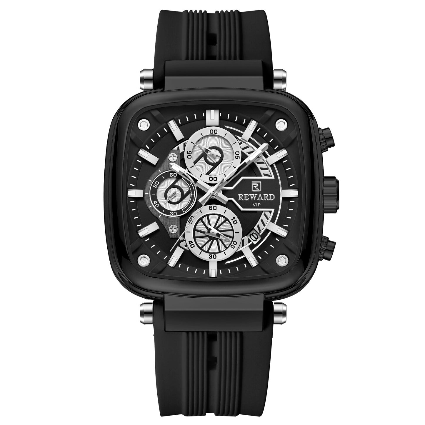 Reward VIP Analog Black Square Dial Men's Watch