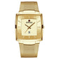Reward Golden Rectangular Fashion Quartz Wristwatch For Men