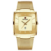 Reward Golden Rectangular Fashion Quartz Wristwatch For Men