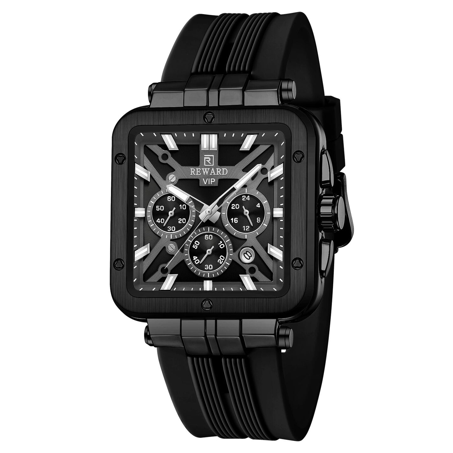 Reward VIP New Edition Chronograph Men’s Quartz Watch – Black Sqare Dial